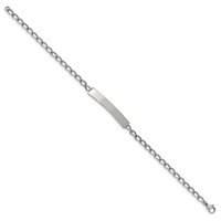 Chisel Stainless Steel Polished Curb Chain ID Bracelet, 8.5" view 3