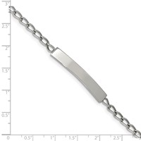 Chisel Stainless Steel Polished Curb Chain ID Bracelet, 8.5" view 4