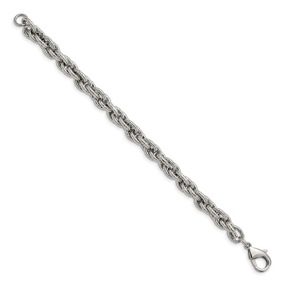 Chisel Stainless Steel Textured Fancy Rope Chain