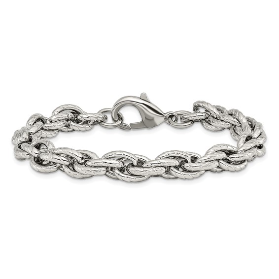 Chisel Stainless Steel Textured Fancy Rope Chain