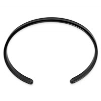 Chisel Stainless Steel Polished Black IP-plated 9mm Cuff Bangle view 3
