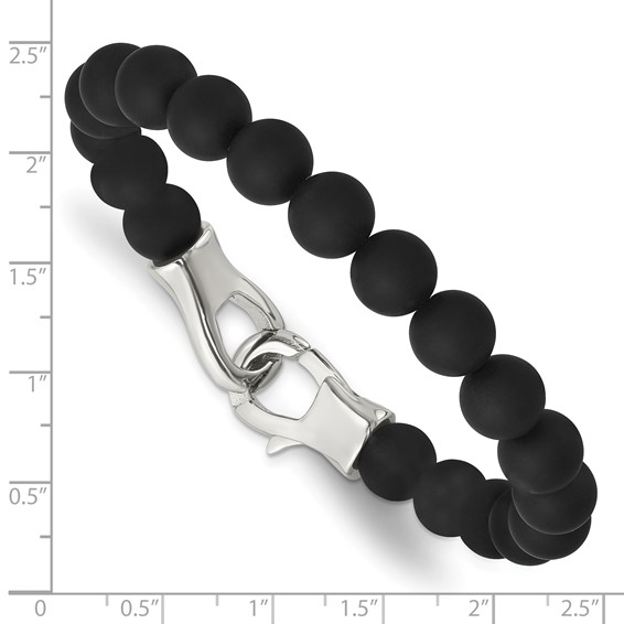 Polished Beaded Stone Bracelets