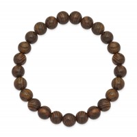 Chisel 8mm Tigerwood Beaded Stretch Bracelet view 2