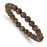 Chisel 8mm Tigerwood Beaded Stretch Bracelet view 1