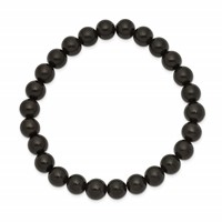 Chisel 8mm Black Wood Beaded Stretch Bracelet view 2