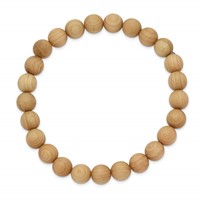 Chisel 8mm Cypress Wood Beaded Stretch Bracelet view 2