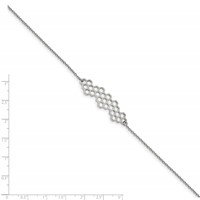 Stainless Steel Polished Honeycomb Bracelet with 1in Ext., 7" view 3