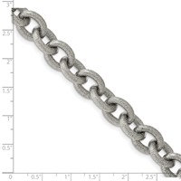 Chisel Stainless Steel Polished and Textured Bracelet - 7in view 4