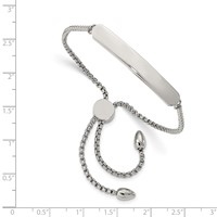 Chisel Stainless Steel Polished Adjustable ID Bracelet view 2