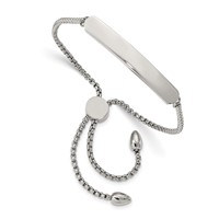 Chisel Stainless Steel Polished Adjustable ID Bracelet view 1