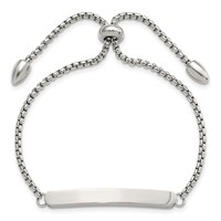 Chisel Stainless Steel Polished Adjustable ID Bracelet view 3