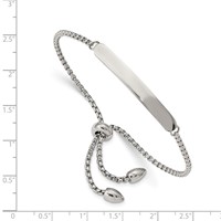 Chisel Stainless Steel Polished Adjustable ID Bracelet view 2