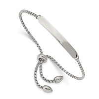 Chisel Stainless Steel Polished Adjustable ID Bracelet view 1