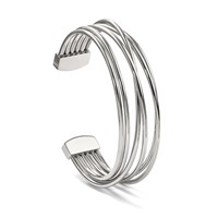 Chisel Stainless Steel Polished Twisted 18mm Cuff Bangle view 5