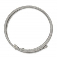 Chisel Stainless Steel Polished Flexible Coil Bangle view 2