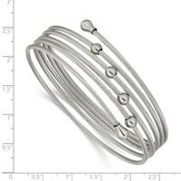 Chisel Stainless Steel Polished Flexible Coil Bangle view 3
