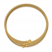 Chisel Stainless Steel Polished Yellow IP-plated Flexible Coil Bangle view 2