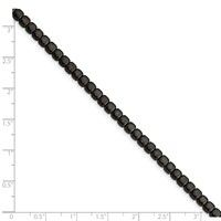 Chisel Stainless Steel Brushed and Polished Square Hematite Beaded Bracelet with 1.25 Inch Extension, 7" view 5
