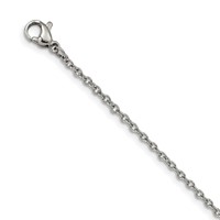 Stainless Steel Polished Bracelet with Crystal with 1in Ext. Star, 7.5" view 3