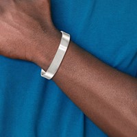 Chisel Stainless Steel Brushed 12mm Cuff Bangle view 5