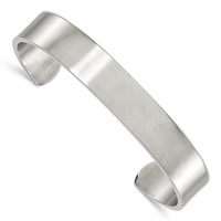 Chisel Stainless Steel Brushed 12mm Cuff Bangle view 1