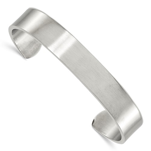 Chisel Stainless Steel Brushed 12mm Cuff Bangle