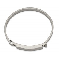 Chisel Stainless Steel Brushed 7.8mm ID Bangle view 2