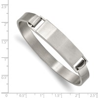Chisel Stainless Steel Brushed 7.8mm ID Bangle view 3