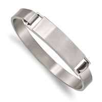 Chisel Stainless Steel Brushed 7.8mm ID Bangle view 1