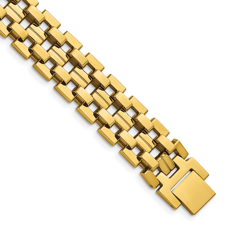 Stainless Steel Polished Yellow IP-plated 8.25in Bracelet