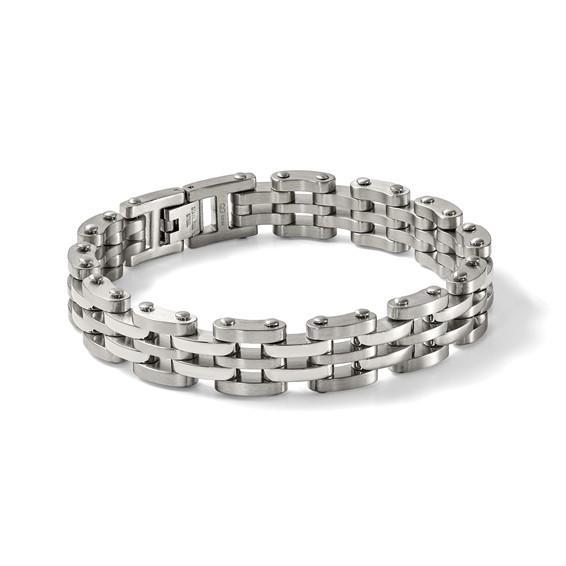 Chisel Stainless Steel Brushed and Polished 8.75 inch Link Bracelet