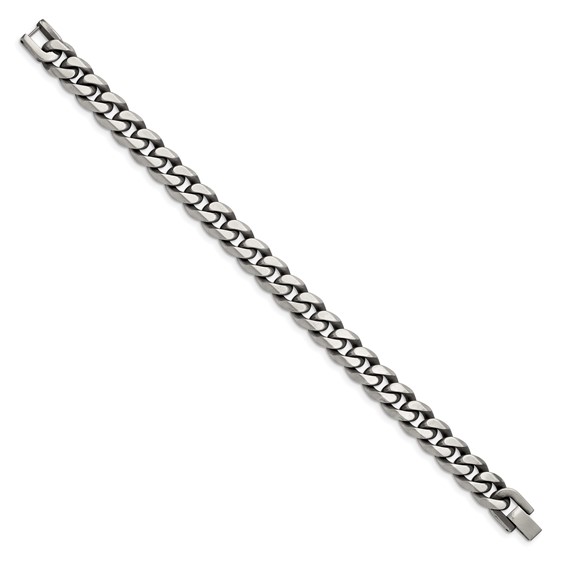 Stainless Steel Antique and Brushed Curb Chain