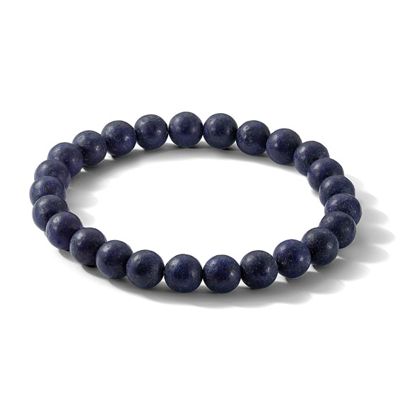 Chisel 8mm Lapis Agate Beaded Stretch Bracelet