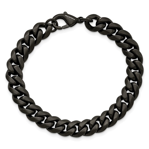 Chisel Stainless Steel Black IP-plated Curb Chain