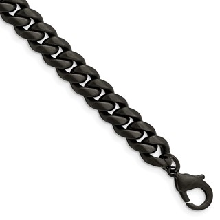 Chisel Stainless Steel Black IP-plated Curb Chain