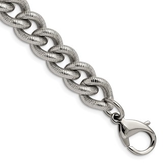 Chisel Stainless Steel Textured Curb Chain
