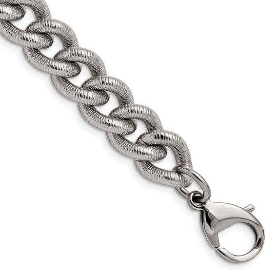 Chisel Stainless Steel Textured Curb Chain