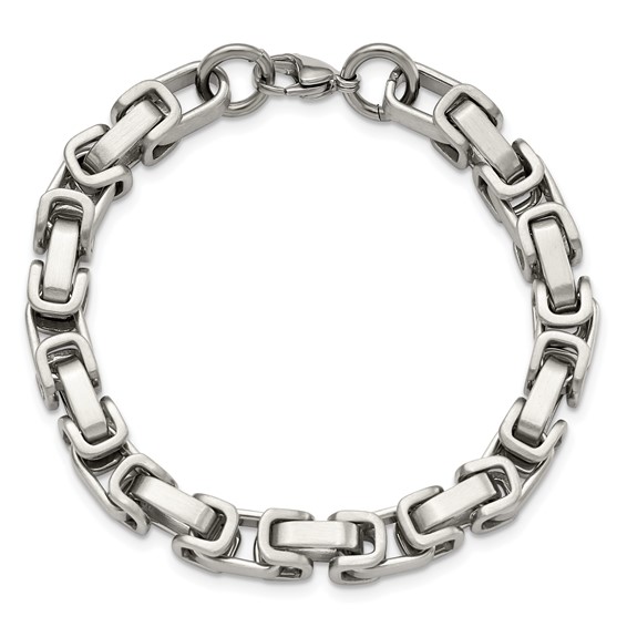 Chisel Stainless Steel Brushed and Polished 8.5 inch Bracelet