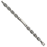 Stainless Steel Polished ID Bracelet, 8.5" view 3