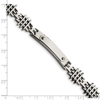Stainless Steel Polished ID Bracelet, 8.5" view 4