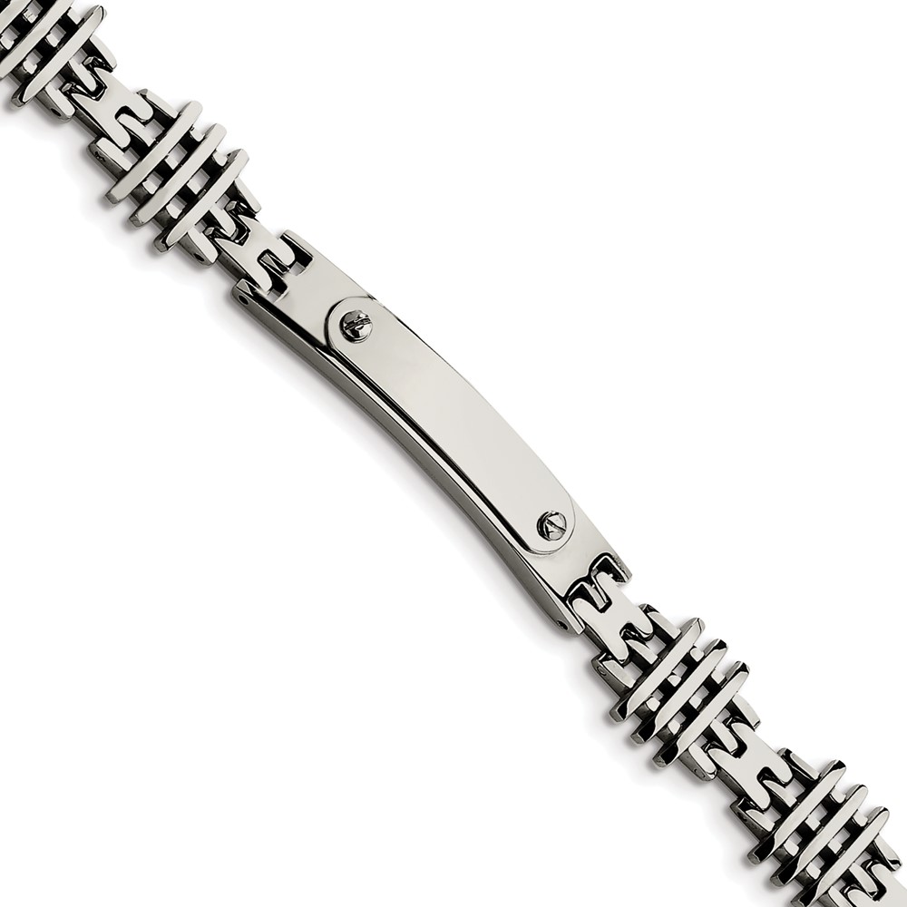Stainless Steel Polished ID Bracelet, 8.5"