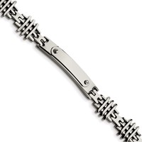 Stainless Steel Polished ID Bracelet, 8.5" view 1