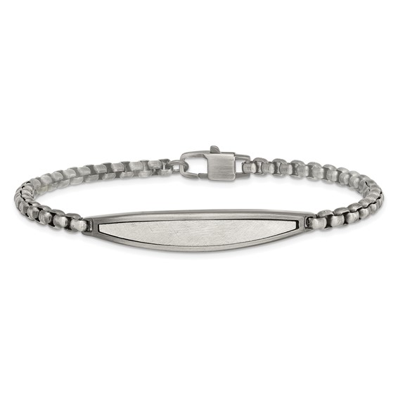 Chisel Stainless Steel Antiqued White Bronze Plated Scratch Finish 8.5 inch ID Bracelet
