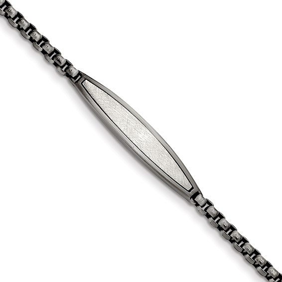 Chisel Stainless Steel Antiqued White Bronze Plated Scratch Finish 8.5 inch ID Bracelet