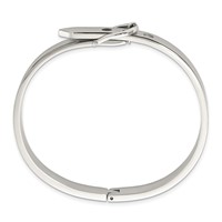 Chisel Stainless Steel Brushed and Polished Belt Hinged Bracelet view 3