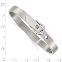 Chisel Stainless Steel Brushed and Polished Belt Hinged Bracelet view 4