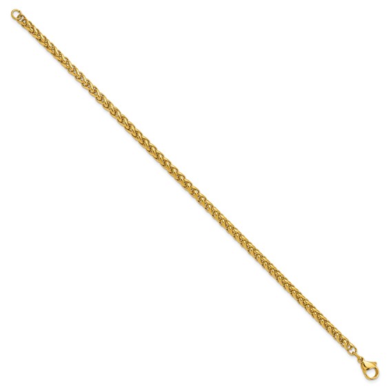 Stainless Steel Yellow IP-plated Spiga Chain Bracelet