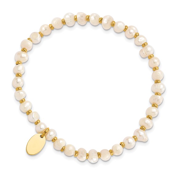 Stainless Steel FWC Pearl Stretch Bracelet