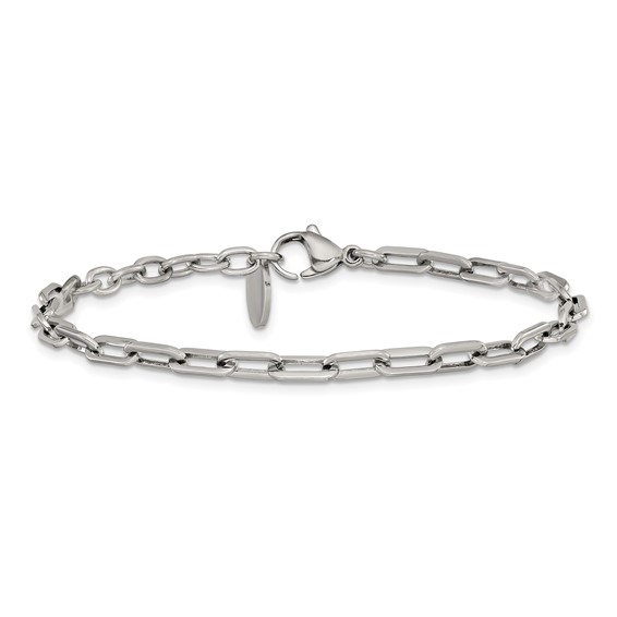 Stainless Steel Paperclip Link Bracelet