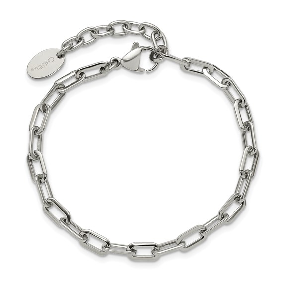 Stainless Steel Paperclip Link Bracelet